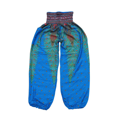 National Style Nepal Dot Seaside Loose Wide-Legged Casual Pants Fitness Exercise Yoga Lantern Pants Women 1