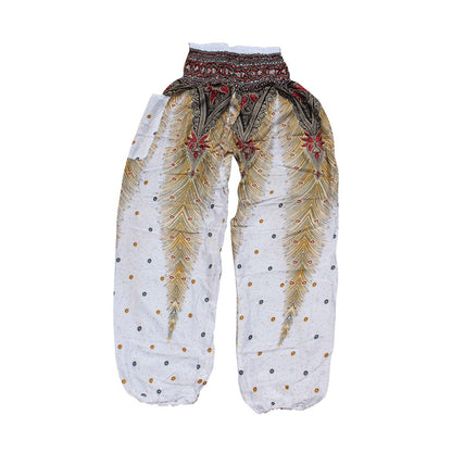 National Style Nepal Dot Seaside Loose Wide-Legged Casual Pants Fitness Exercise Yoga Lantern Pants Women 1