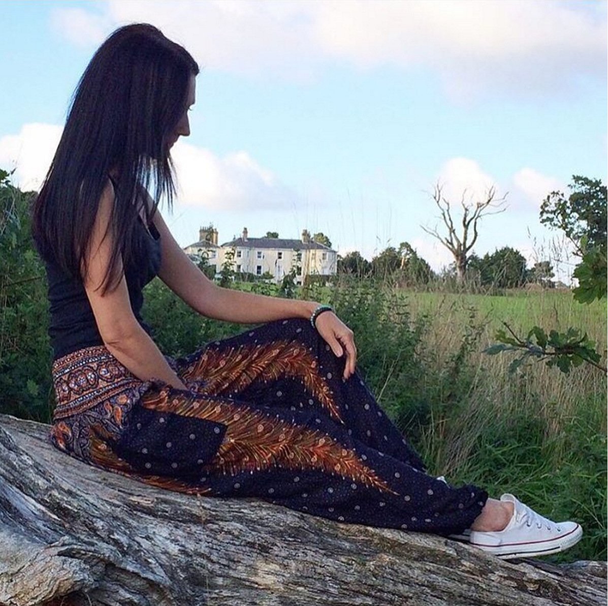 National Style Nepal Dot Seaside Loose Wide-Legged Casual Pants Fitness Exercise Yoga Lantern Pants Women 2