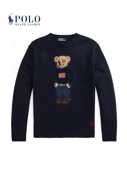 Polo Ralph Lauren Bear embroidered Pullover Knitted Cotton