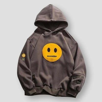 Sky Madrid Zip It Smiley Hoodie