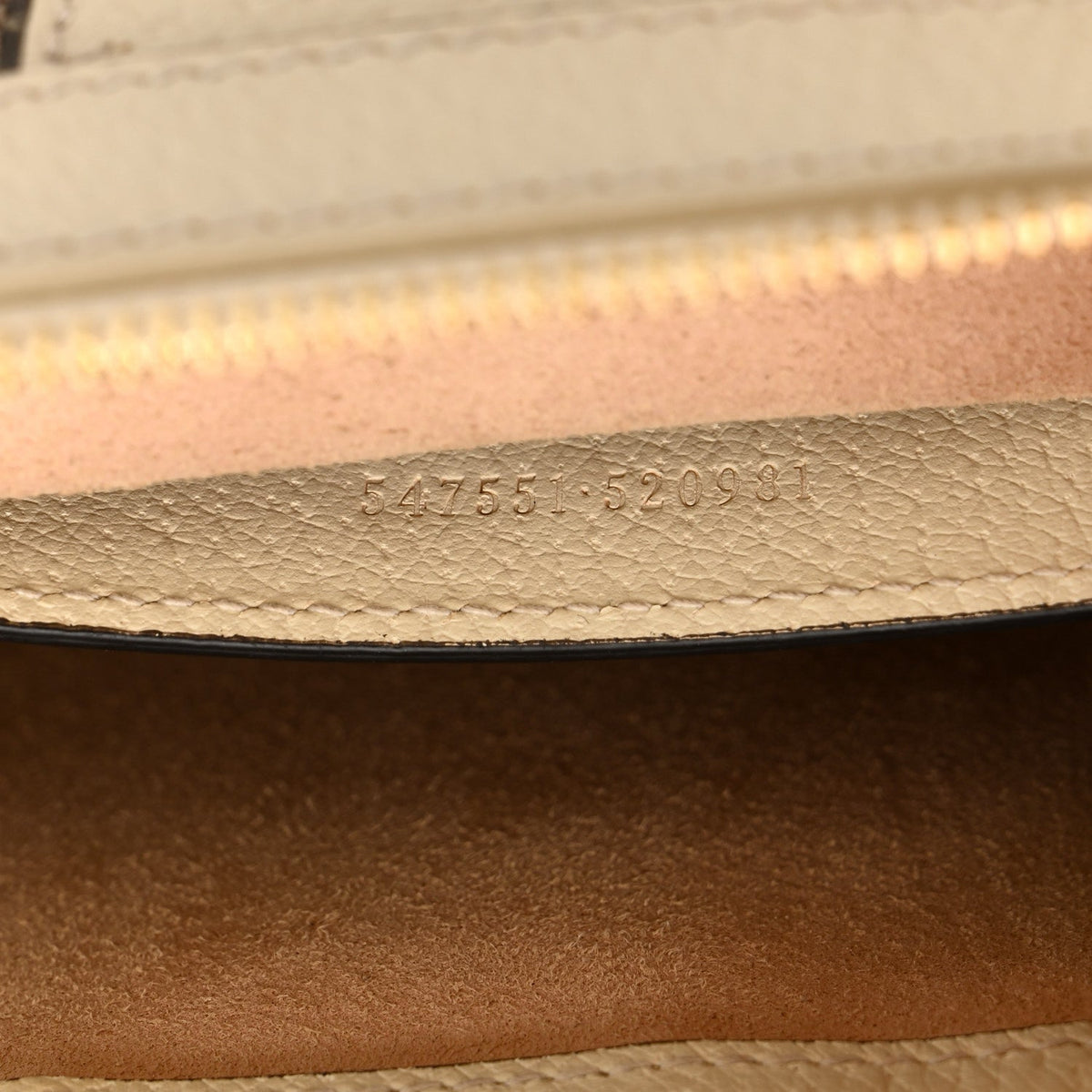 GG Supreme Monogram Textured Dollar Calfskin Web Small Ophidia Tote Bag Beige Ebony Mystic White