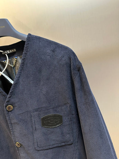 LV Corduroy V-neck Jacket 492789