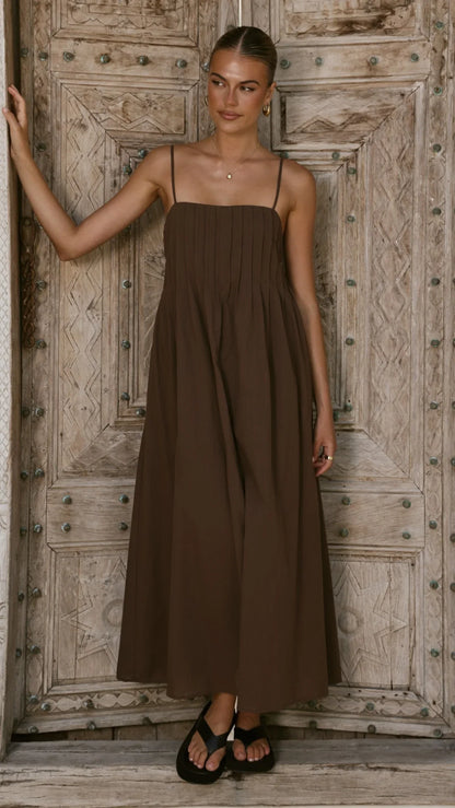 Stayla Maxi Dress - Chocolate