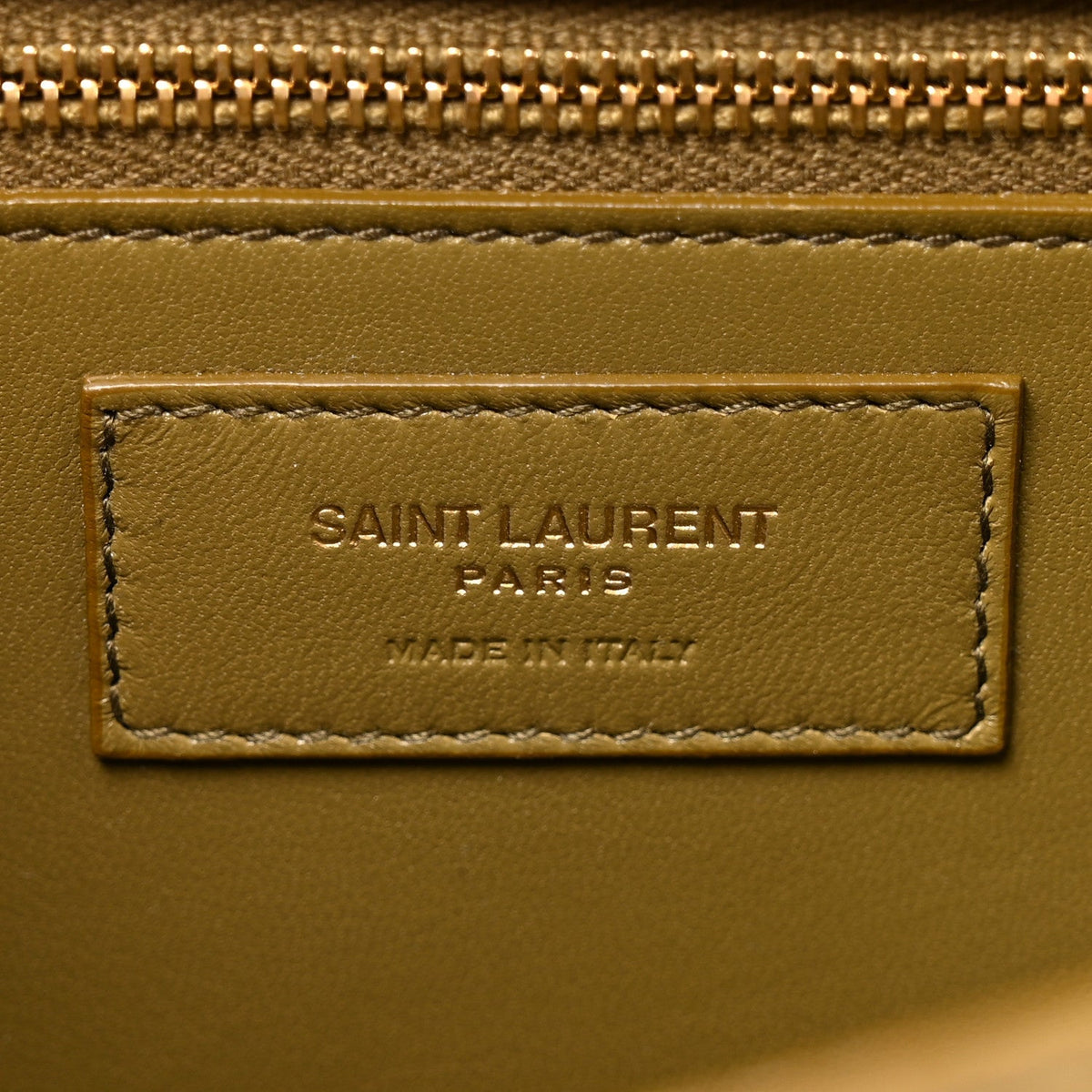 Ostrich Carre Satchel Green