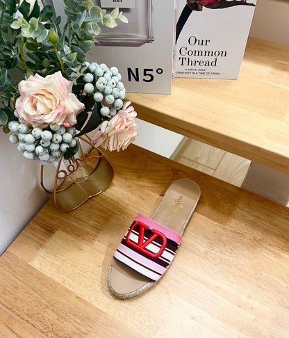 Valentino Sandales VLogo Multicolor Canvas 240578