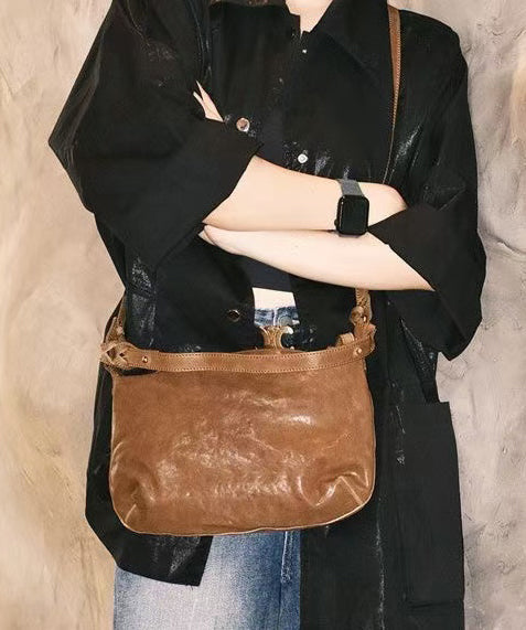 Brown Leather Crossbody Bag