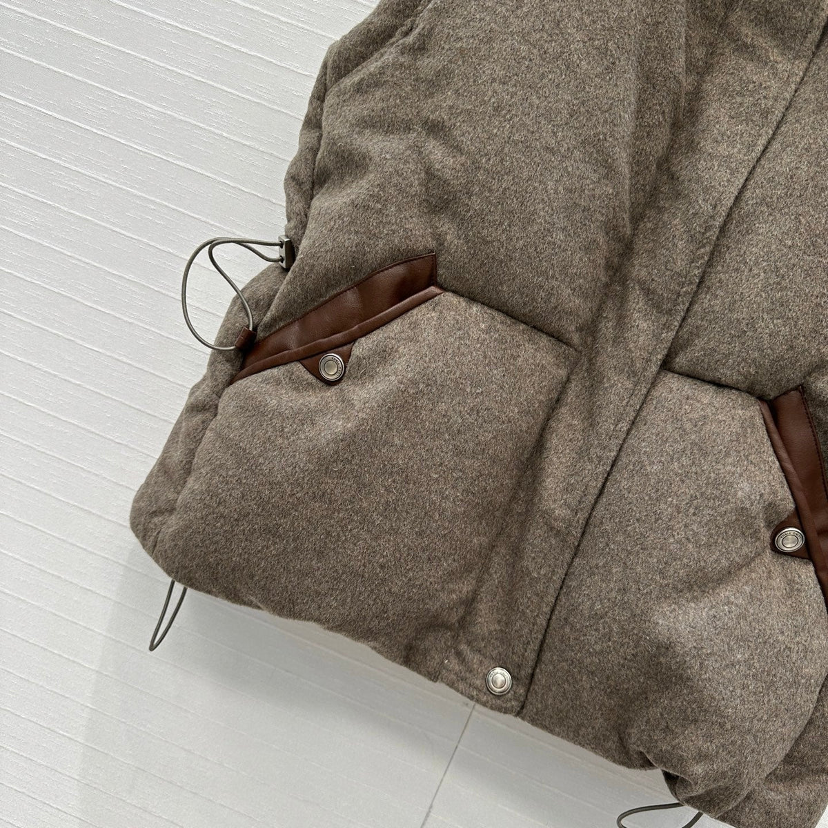 LP 25 Down Vest Taupe Wool Polyester 304336