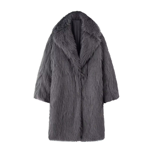 Faux Fur Plush Coat