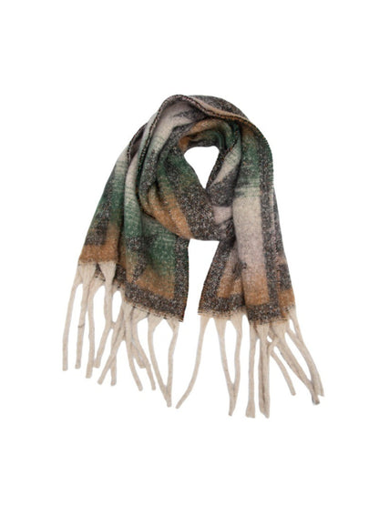 Scarvii - Winter Scarf with Star Jacquard and Tassels