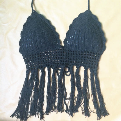 New Style Swimsuit Knitted Tassel Sexy Bikini