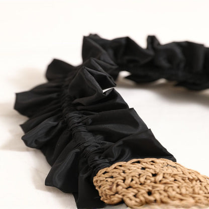 Cosbai - Ruffle Trim Crochet Sling Bag - Vintage &amp; Chic