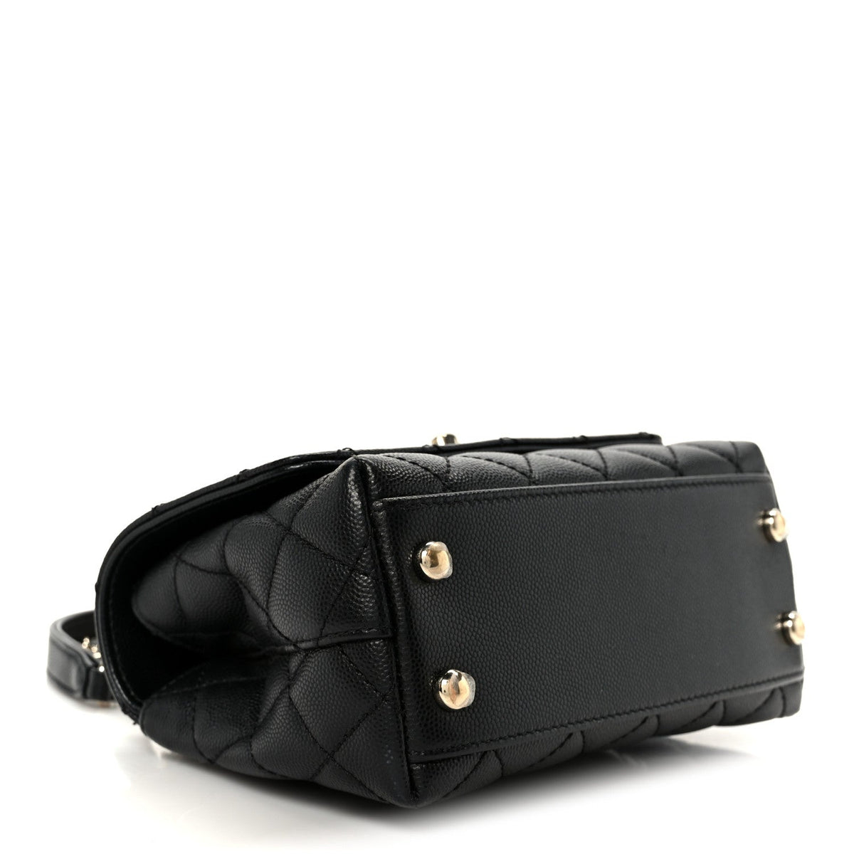 Caviar Quilted Extra Mini Coco Handle Flap Black