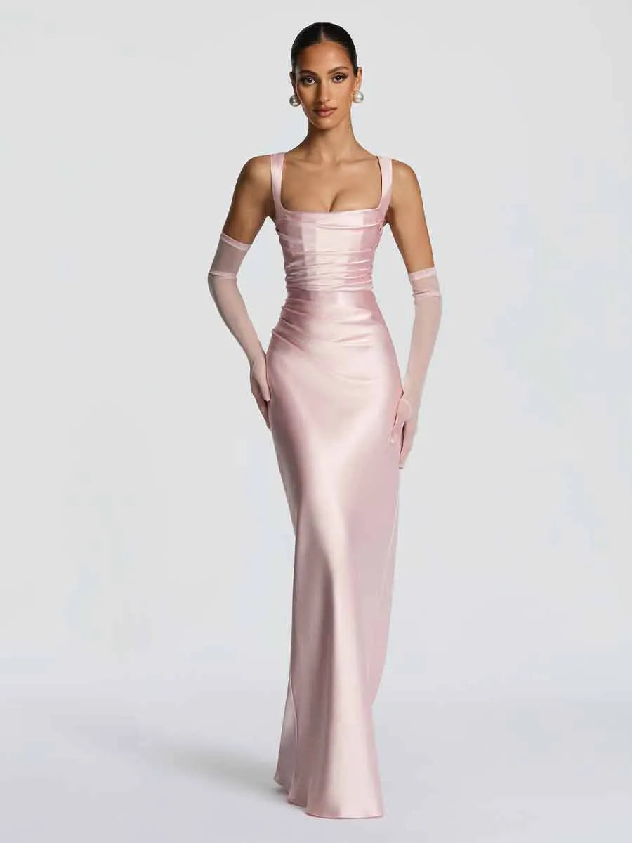 Zyra Satin Maxi Dress