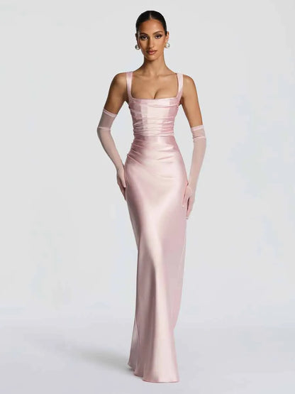 Zyra Satin Maxi Dress
