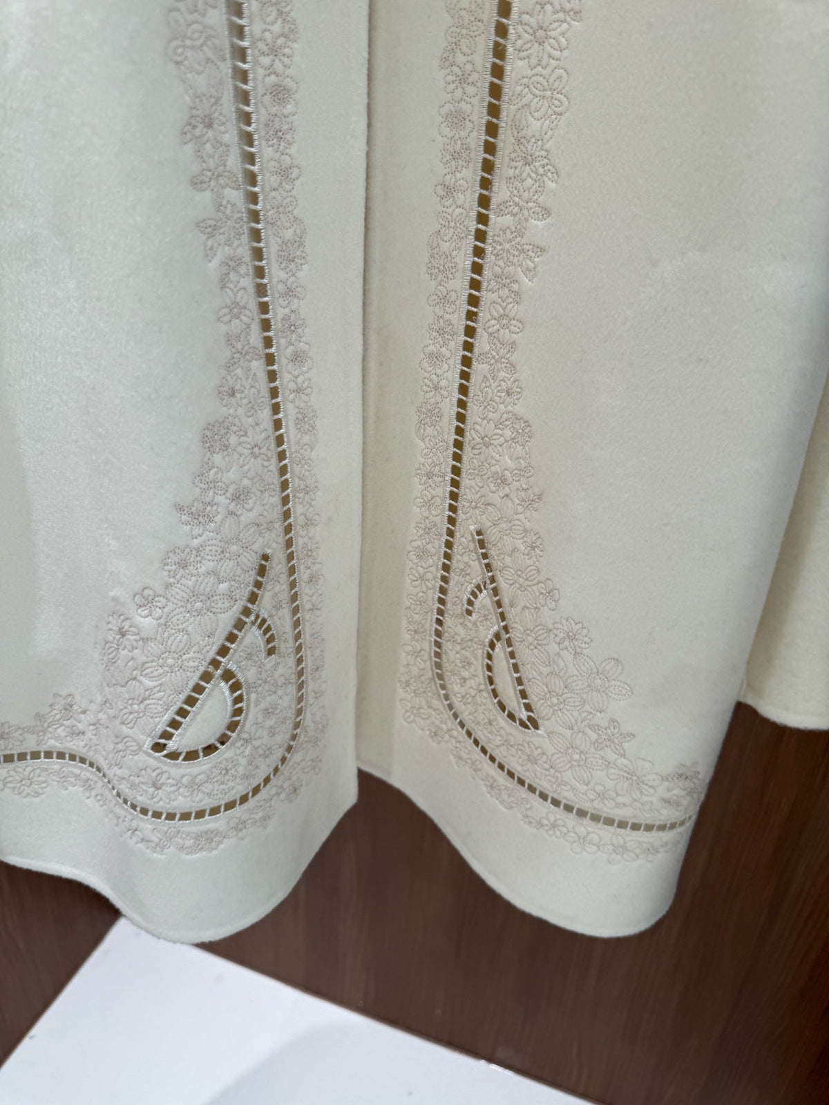 HM Couture Embroidered Cashmere  Long Coat
