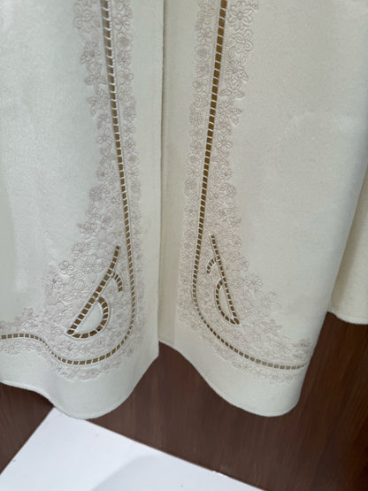 HM Couture Embroidered Cashmere  Long Coat