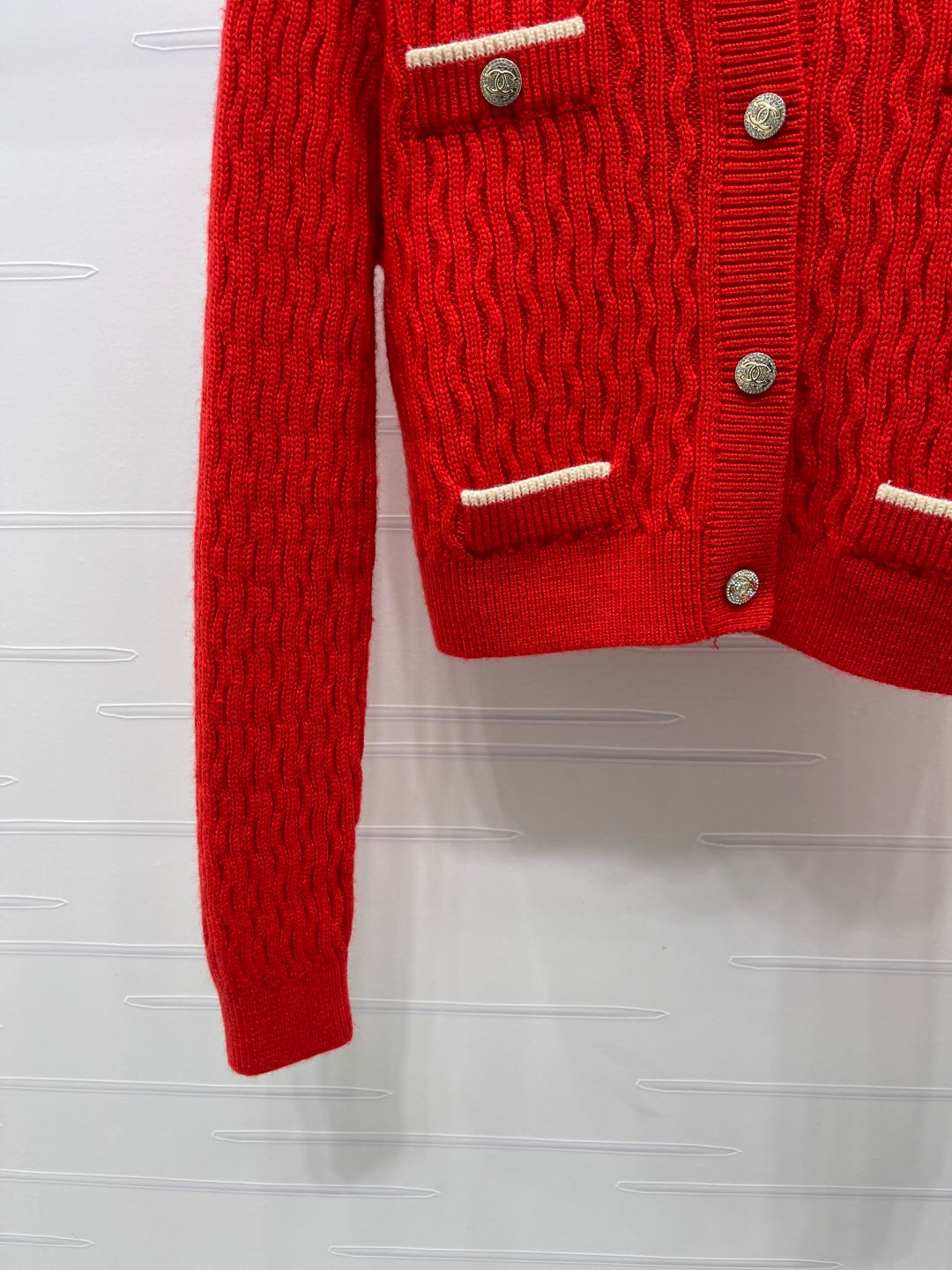 Chanel 2026 Knitted Cardigan Red Wool Cashmere 340962