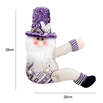 2pcs Cartoon Snowman Santa Christmas Curtain Tiebacks