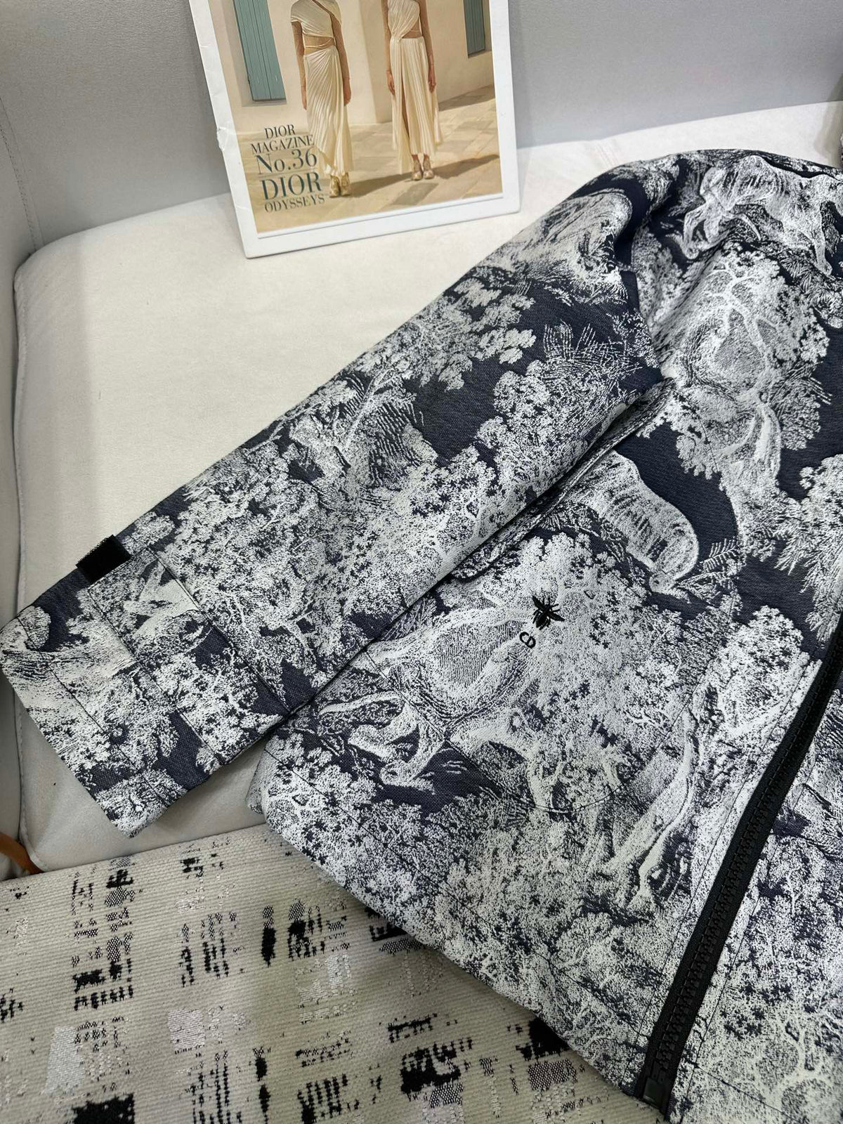 CD 25 Tiger Garden Jacket Blue Polyester