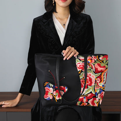 Embroidered Women's Bag Large Capacity Tote Bag