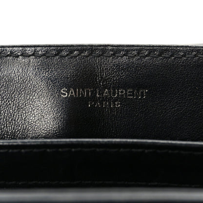 Calfskin Y Quilted Monogram Monochrome Toy Loulou Crossbody Bag Black