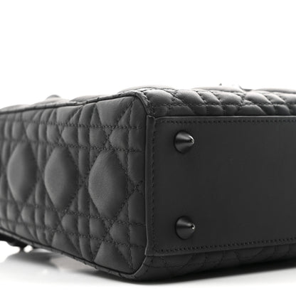 Ultra Matte Calfskin Cannage Small My ABCDior Lady Dior Black