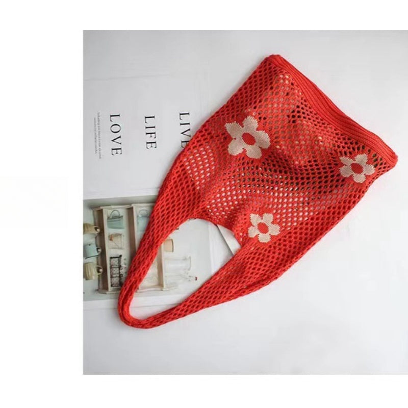 Crochet Tote Bag Tote Flower Bag