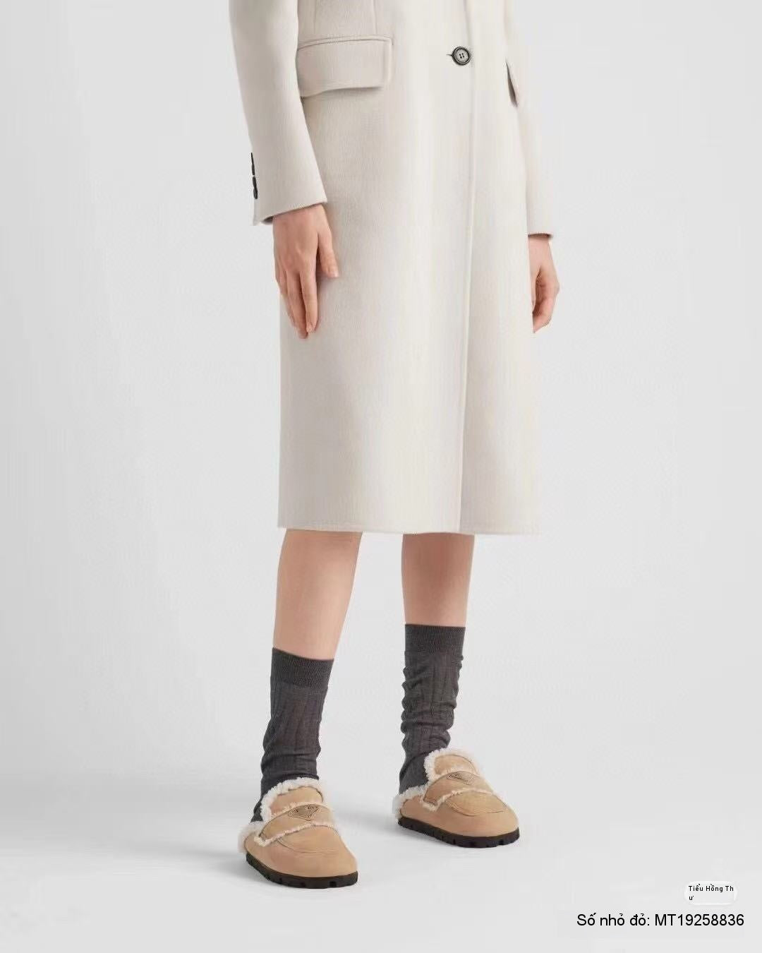 Pra Slippers Desert Beige Suede & Shearling 478568