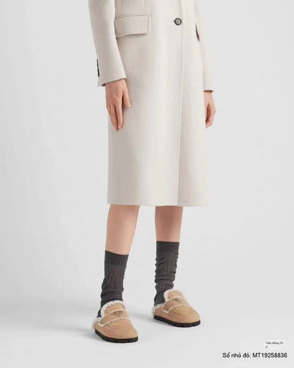 Pra Slippers Desert Beige Suede & Shearling 478568