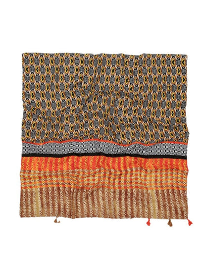 Scarvii - Retro Printed Fringed Scarf Shawl