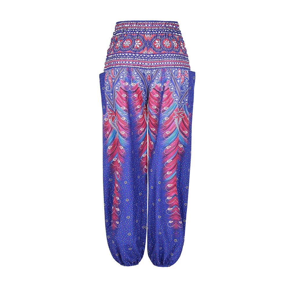 National Style Nepal Dot Seaside Loose Wide-Legged Casual Pants Fitness Exercise Yoga Lantern Pants Women 2
