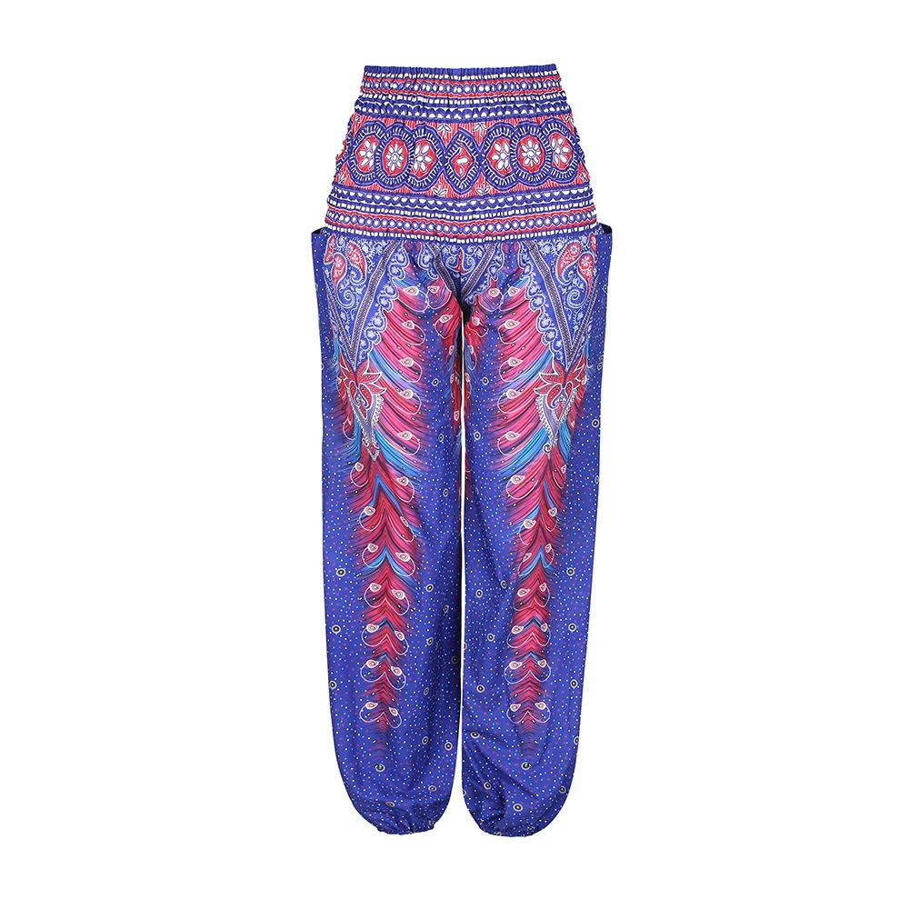 National Style Nepal Dot Seaside Loose Wide-Legged Casual Pants Fitness Exercise Yoga Lantern Pants Women 2