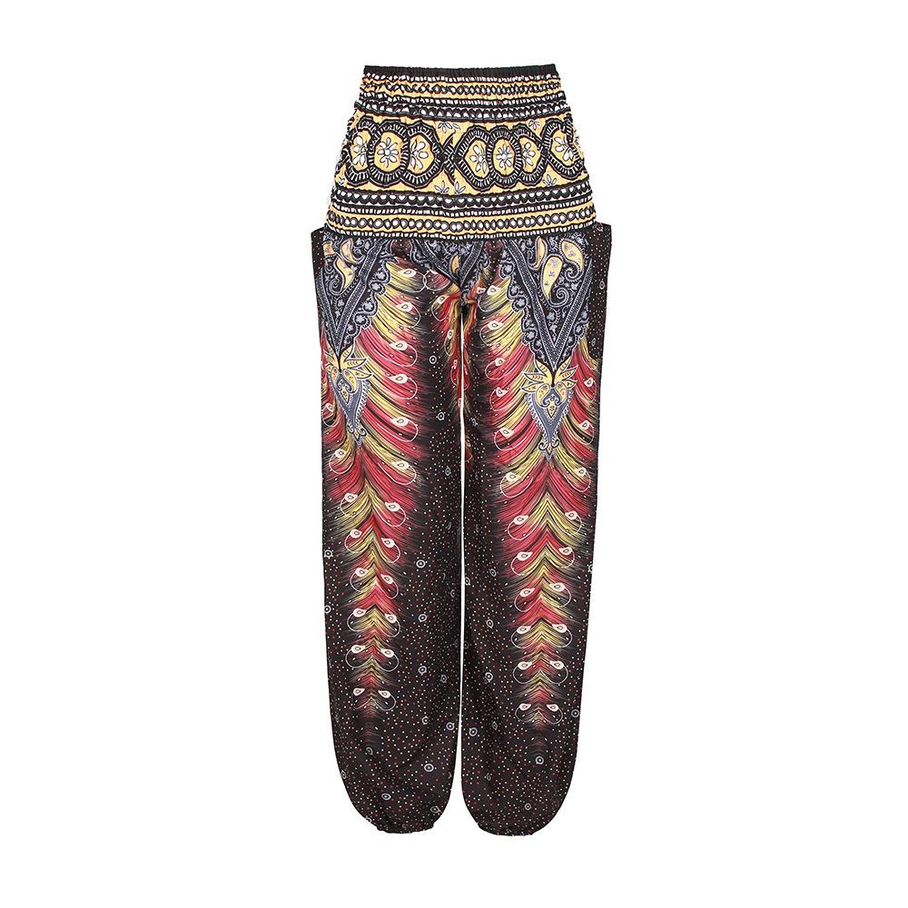 National Style Nepal Dot Seaside Loose Wide-Legged Casual Pants Fitness Exercise Yoga Lantern Pants Women 2