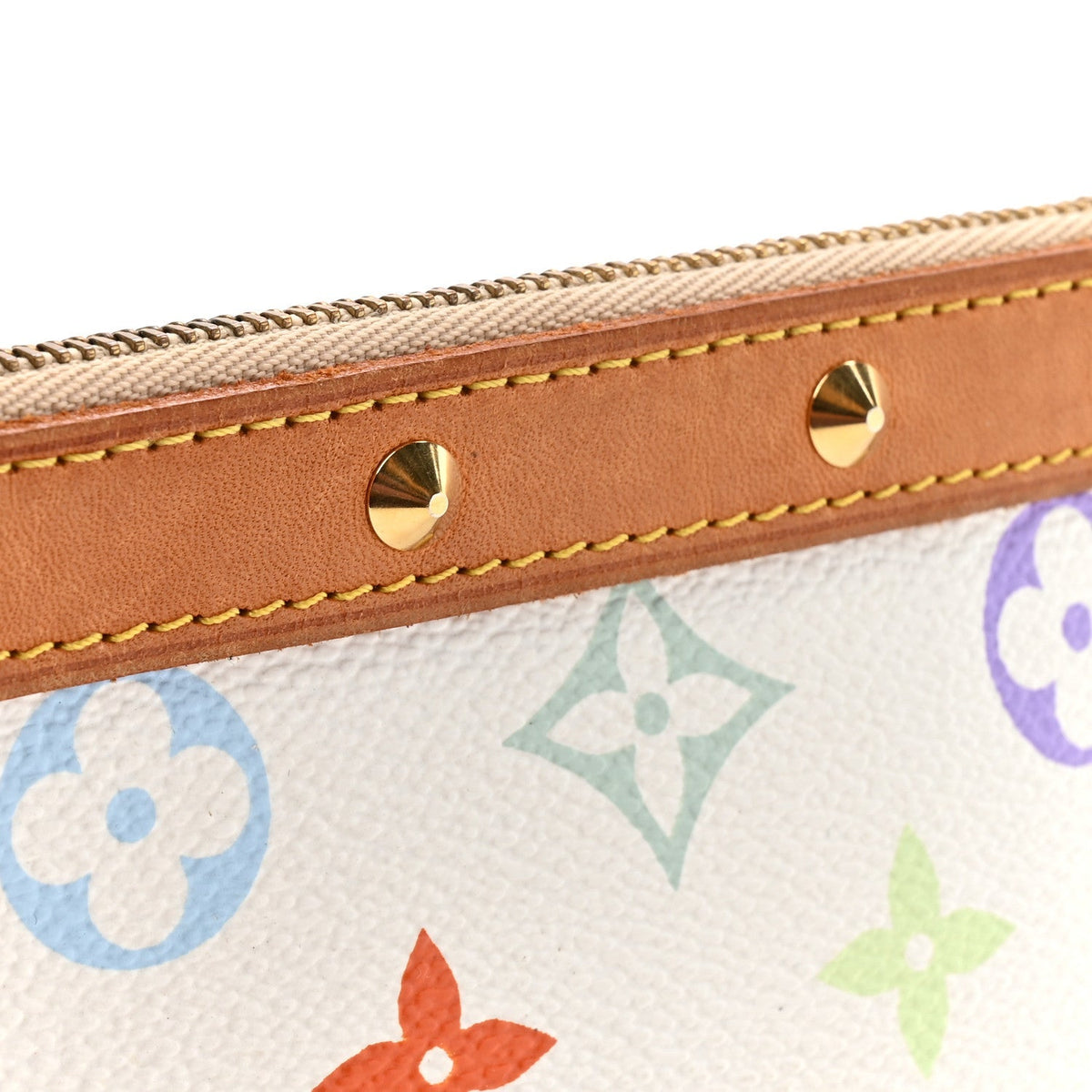 Monogram Multicolor Pochette Accessories White