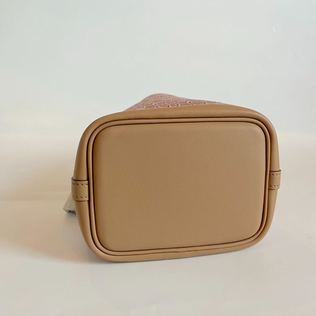 Hermès Micro Lucky Daisy Picotin 14 Swift Chai / Rose / White