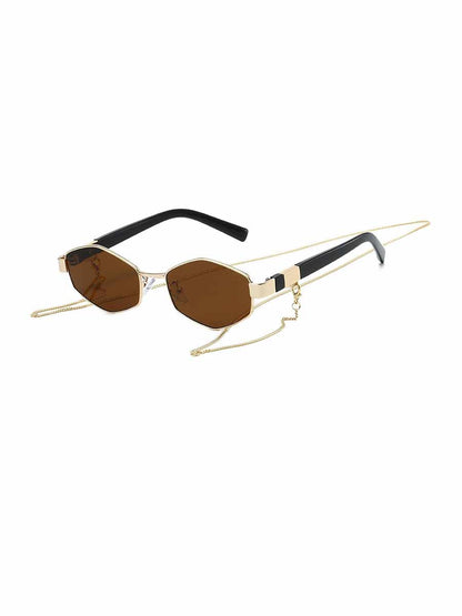 Raina Polygonal Metal Sunglasses