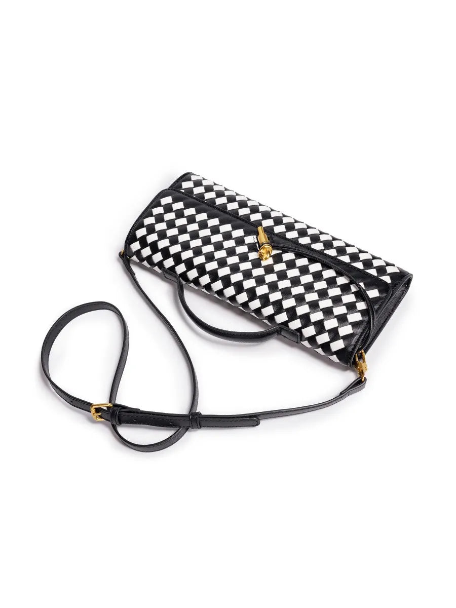 Emilia Woven Soft Leather Evening Bag