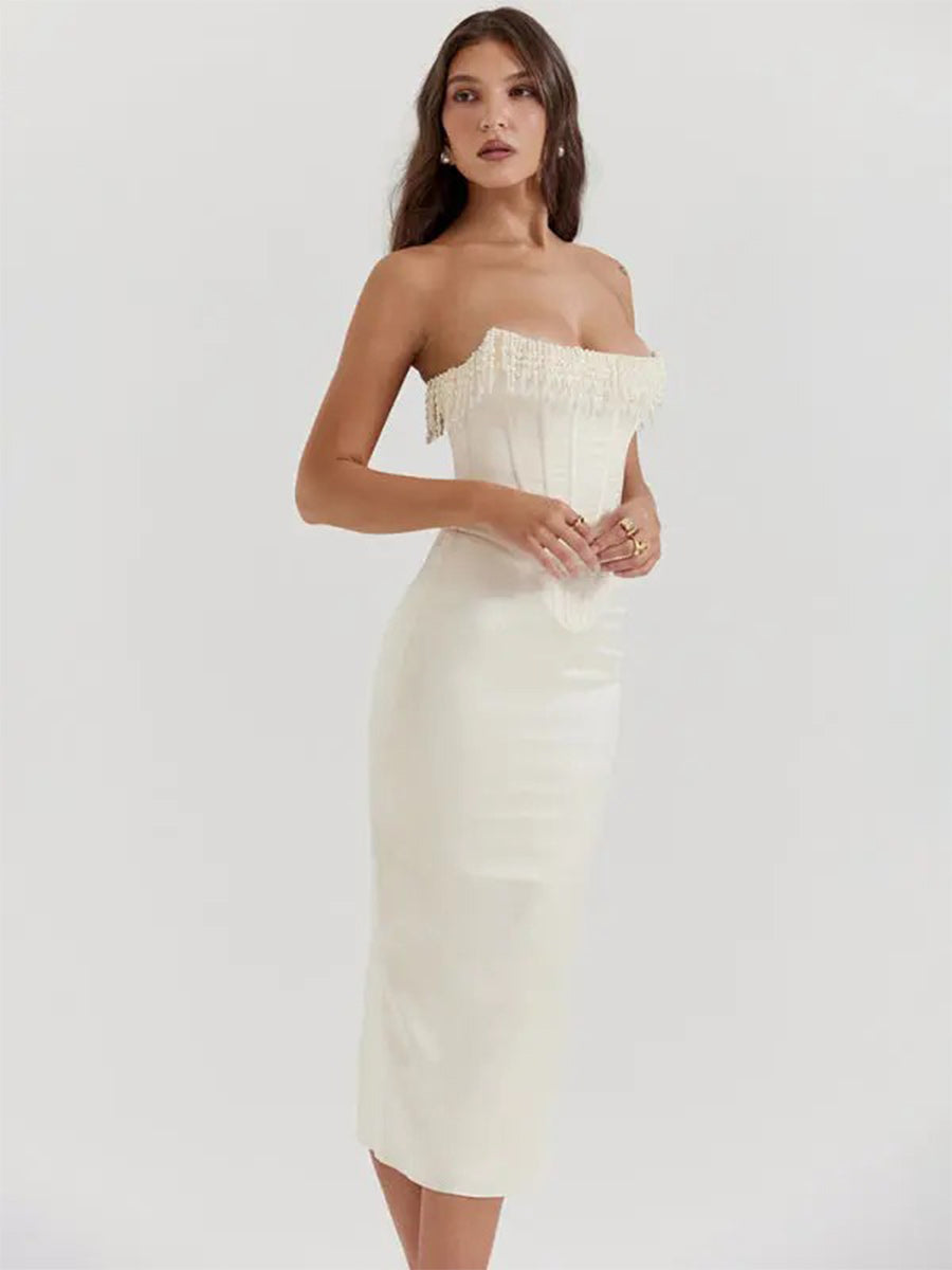 Bianca Midi Dress In White