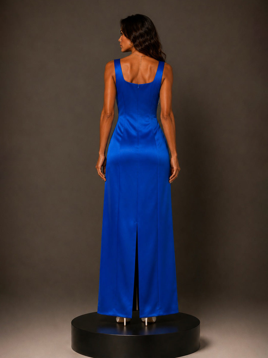 Eloisa Maxi Dress with Embroidered Large Floral Panels