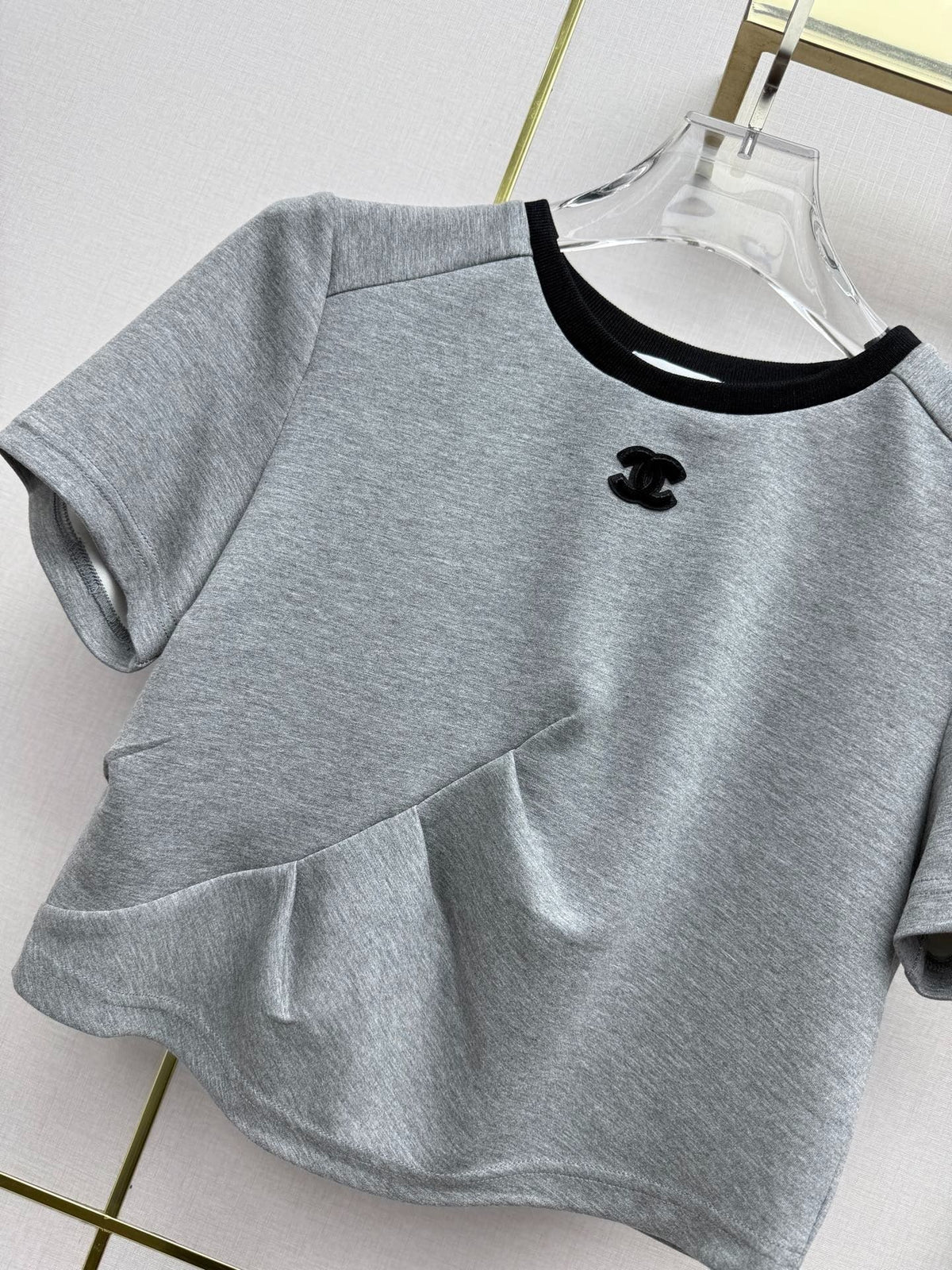 Chanel 2026 T-shirt with Skirt Set Gray Cotton 354770