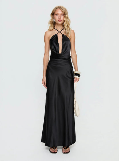 Paradox Cowl Maxi Dress Black