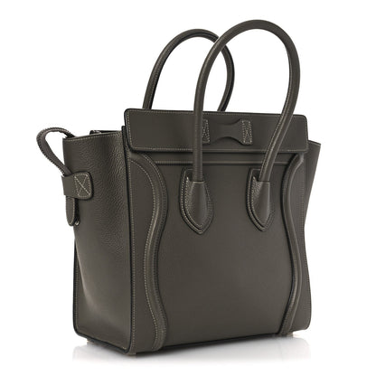Drummed Calfskin Micro Luggage Souris