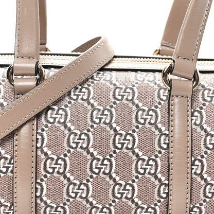 GG Shadow Monogram Ophidia Top Handle Bowler Bag Taupe