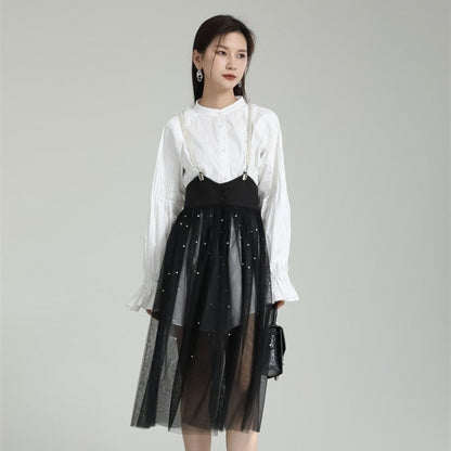 Mesh Inset Skirt