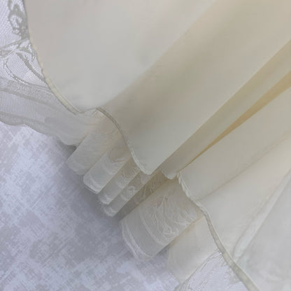 CD Lace Mesh Midi Skirt Ivory Polyester 350177