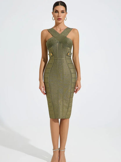 Willow Contour Bandage Midi Dress