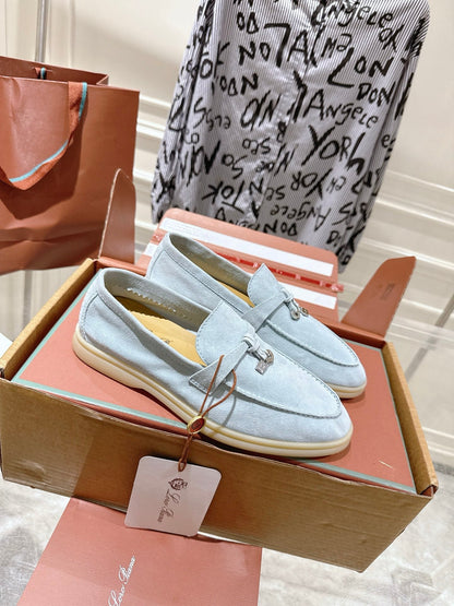 LP Summer Charms Walk Loafers Light Blue Suede 565862