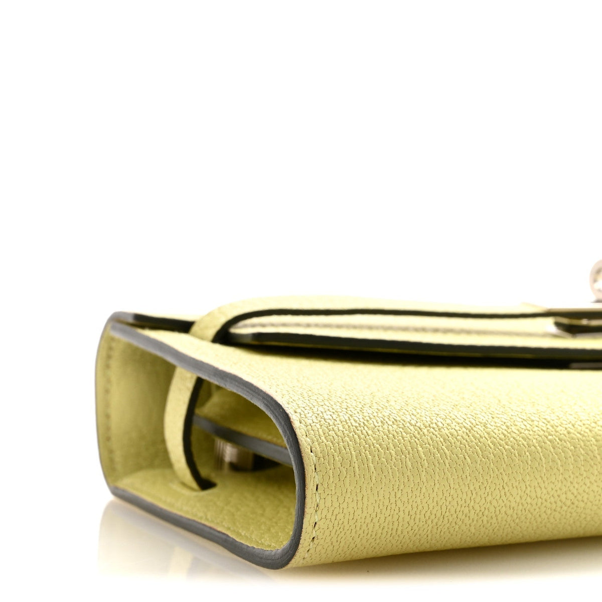 Chevre Mysore Kelly Wallet To Go Jaune Bourgeon