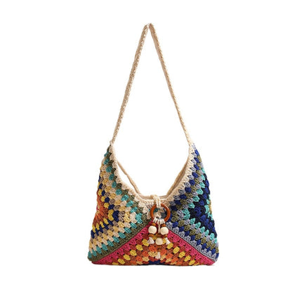 Cosbai - V-shape Crochet Shoulder Bag - Classic &amp; Stylish